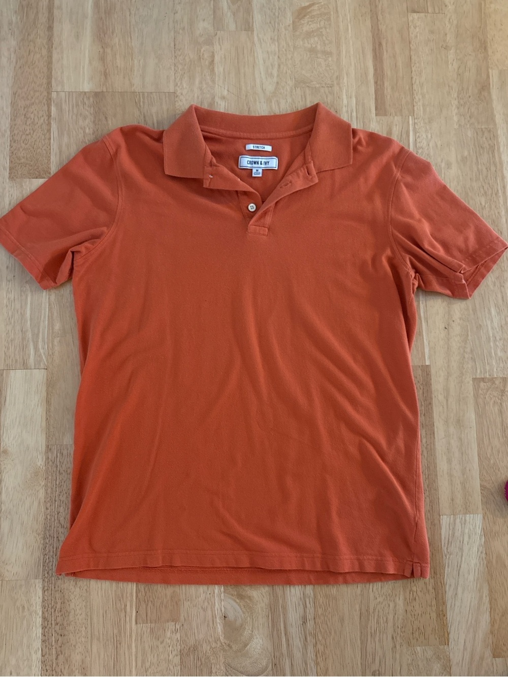 crown & ivy Men's Short-Sleeve Polo in Bright Orange